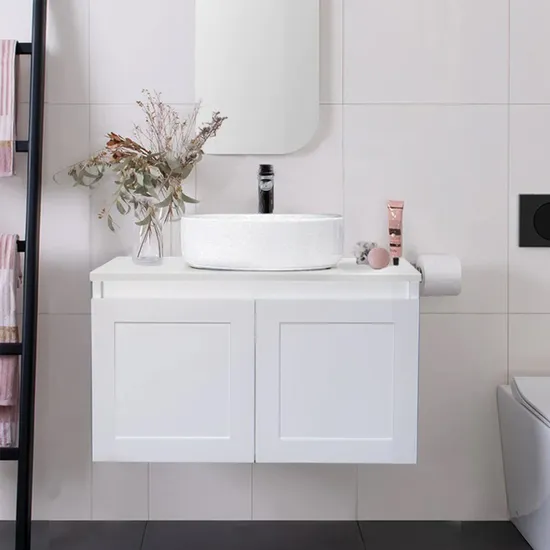 75cm Bathroom Matte Black Wall Mounted Vanities
