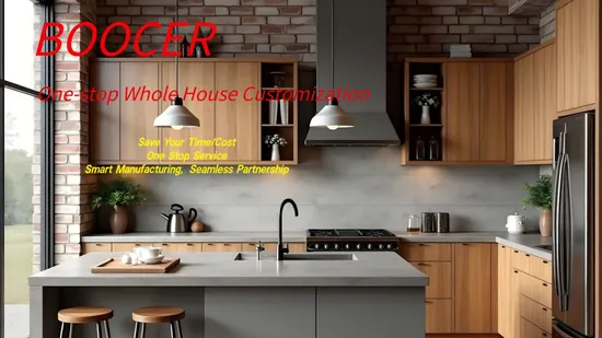 Customized Modern Design Lacquer Finish Kitchen Cabinet with Particle Board Duracore Base 
