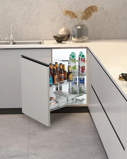 Magic Corner Pull out Storage System Kitchen Cabinet Accessory 