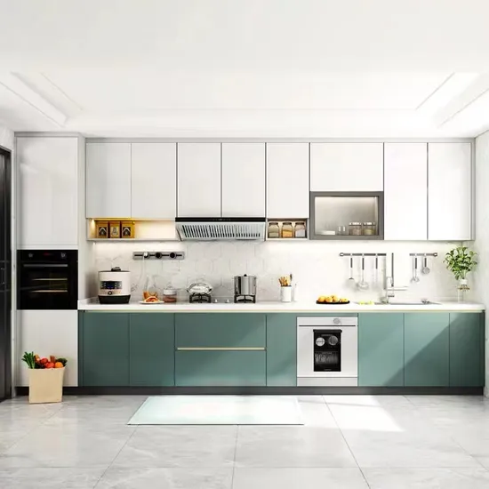 Two Doors Base Cabinet White Color Kitchen Cabinet 