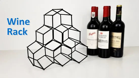 Wine Storage Display Racks Countertop Wine Bottle Holder Metal Wine Rack 