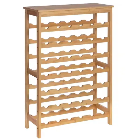 Decorative Bar Bamboo Wine Bottle Storage Rack 
