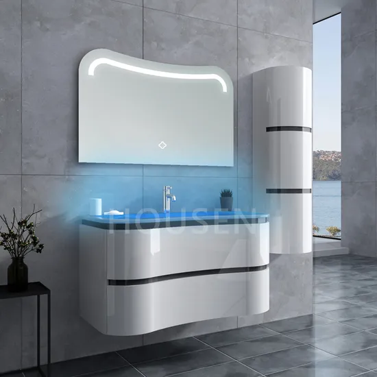 New Design Home Furniture Equipment Wall Mounted Bathroom PVC Vanity 