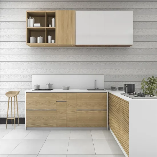 White Slab Panel Door European Style Kitchen Base Cabinet Kitchen Cabinets Units 