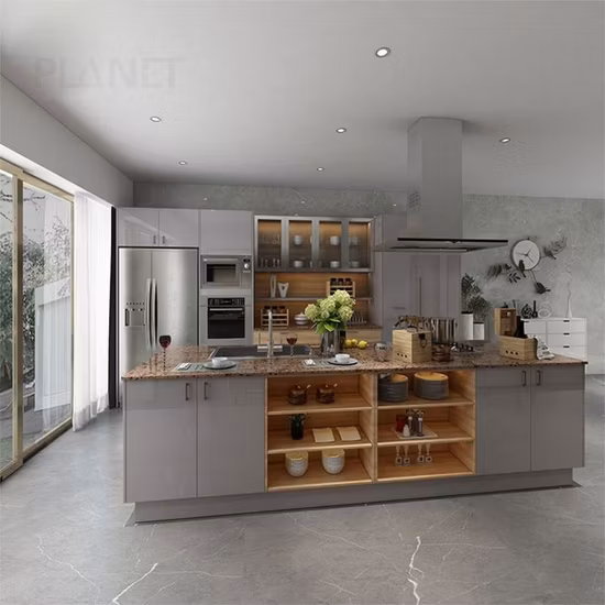 Kitchen Cupboards Storage Kitchen Base Cabinet Black Color Modern Aluminum Cabinet Good for Kitchen